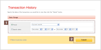 Transaction History- Search Result