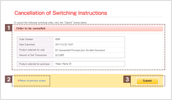 Cancel Switching Instructions