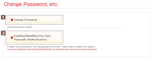 Change Password, etc.