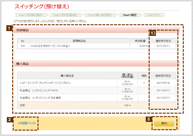 スイッチング（預け替え） STEP4：確認